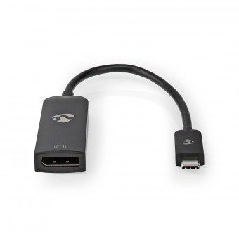 USB-adapter | USB 3.2 Gen 1 | USB-C™ Han | DisplayPort Hun | 0,20 m | Runda | Nickelpläterad | PVC | Sortera | Låda