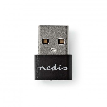 USB-A Adapter | USB 2.0 | USB-A Hane | USB-C™ Hona | 480 Mbps | Nickelplaterad | Svart | Plastpåse