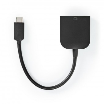 USB-adapter | USB 3.2 Gen 1 | USB-C™ Hane | VGA hona 15p | 5 Gbps | 0.20 m | Rund | Nickelplaterad | PVC | Svart | Plastpåse