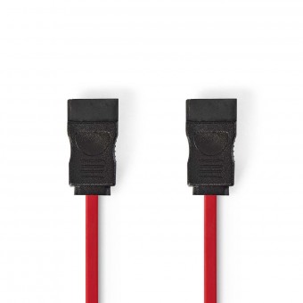 SATA-kabel | 3 Gbps | SATA 7-stifts hona | SATA 7-stifts hona | PVC | 0,50 m | Platt | PVC | Röd | Plastpåse
