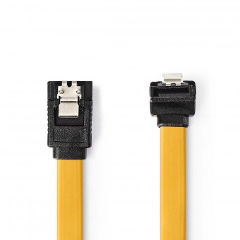 SATA-kabel | 6 Gbps | SATA 7-stifts hona | SATA 7-stifts hona | PVC | 0,50 m | Platt | PVC | Gul | Plastpåse
