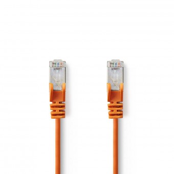Cat 5e kabel | SF/UTP | RJ45 hane | RJ45 hane | 3,00 m | Runda | PVC | Orange | Plastpåse