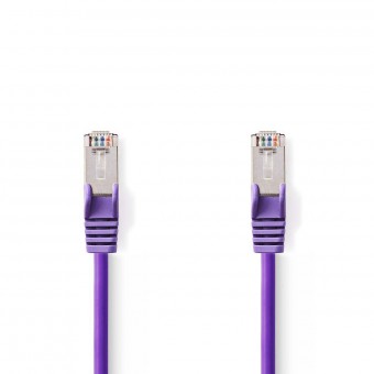Cat 5e kabel | SF/UTP | RJ45 hane | RJ45 hane | 2,00 m | Runda | PVC | Violett | Plastpåse