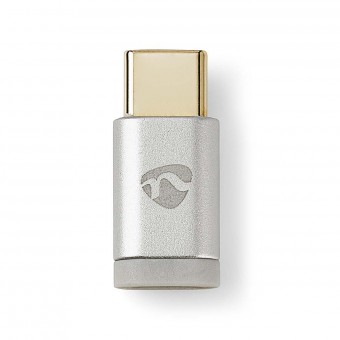 USB-adapter | USB 2.0 | USB-C™ hane | USB Micro-B hona | 480 Mbps | Guldpläterad | Silver | Täckfönsterlåda