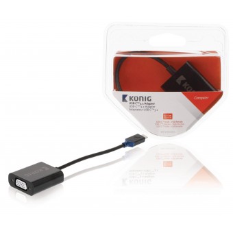 Adapter USB-C hane - VGA hona antracit