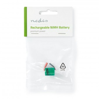 Uppladdningsbart Ni-MH-batteri | 1,2 V| 300 mAh | Lödkolv | 1-poly väska