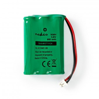Uppladdningsbart Ni-MH batteripaket | 3,60 V | NiMH | NiMH batteripaket | Uppladdningsbar | 600 mAh | Förladdad | Antal batterier: 1 st. | Plastpåse | N/A | 2-faskontakt | Grön