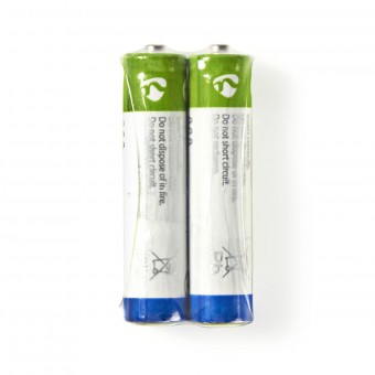 Zink-kolbatteri AAA | 1,5 V| Zink Kol | 2-krymp packning | R03 | Olika enheter | Blå / grön / vit
