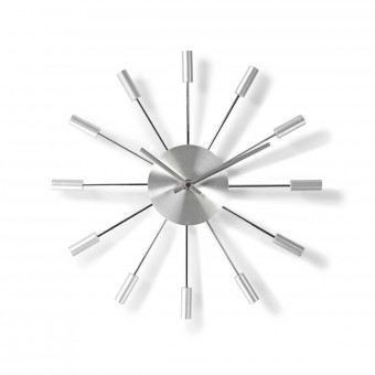 Väggklocka | Diameter: 340 mm | Metall | Silver