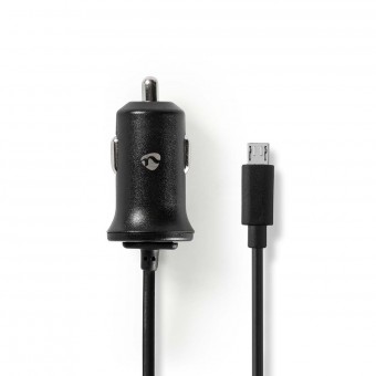 Billaddare | 1x 2,4 A| Antal utgångar: 1 | Micro USB (fast) kabel | 1,00 m | 12 W| Enkel spänningsutgång