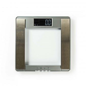 Personlig vikt | Digital | Silver | Härdat glas | Maximal viktkapacitet: 180 kg | Kroppsanalys