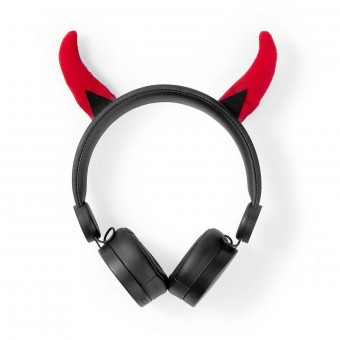 Trådbundna On-Ear-hörlurar | 3,5 mm | Kabellängd: 1,20 m | 85 dB| Röd svart