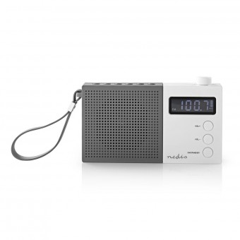 UKW radio | 2,1 W | Klocka och alarm | Multifunktionell vridknapp | Grå/vit