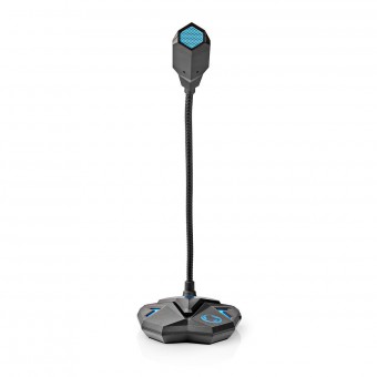 Spelmikrofon | Svanhals | USB | Mute-knapp | 3,5 mm stereoljudjack