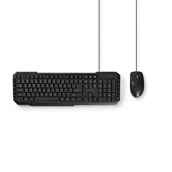 Mus och tangentbord set | Kabel | Mus- och tangentbordsanslutning: USB | 800 dpi | US International | Amerikansk layout