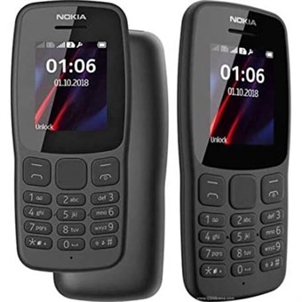 Nokia 106 Dual SIM - Svart