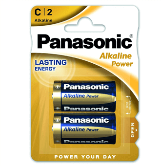 Panasonic Alkaline Power C-batterier - 2 st