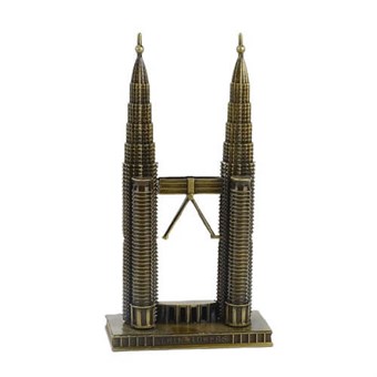 Petronas Twin Tower - Arkitektonisk Miniatyrmodell - 19 cm