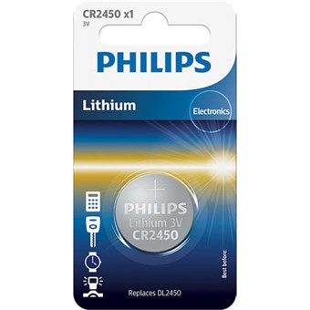 Philips CR2450 Lithium Button Cell - 1 st