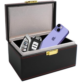 Anti RFID Scan Säkerhetsbox för bilnyckel eller kort, etc. Storlek: H: 10 cm B: 12 cm L: 19 cm