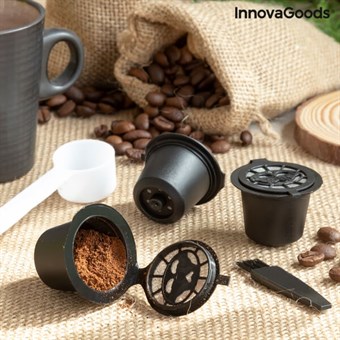 Set med 3 återanvändbara kaffekapslar - Recoff