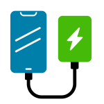 Batterier och ström bank