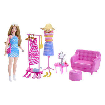Barbie fashionista docka med klädhängare