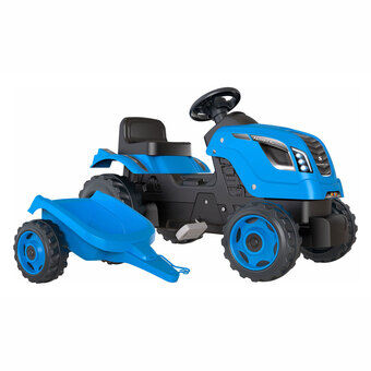 Smoby Farmer XL Pedal Traktor med släp Blå
