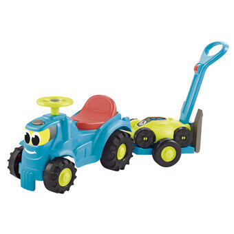 Ecoiffier traktor med släp och gräsklippare