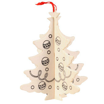 Färglägg ditt eget träd 3d julgran