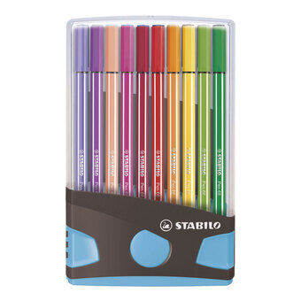 Stabilo penna 68 colorparade antracit / ljusblå, 20 st.