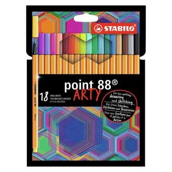 STABILO Point 88 ARTY Fineliners, 18 st.