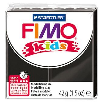 Fimo Kids modelllera svart, 42gr