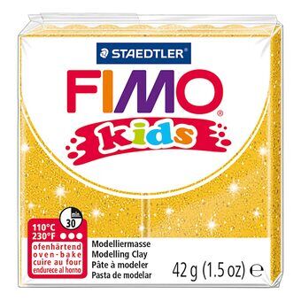 FIMO Kids Modelleringslera Glitter Guld, 42 gram