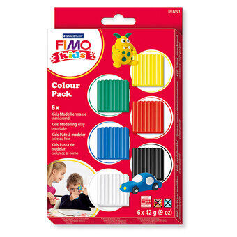 Fimo Kids standardfärger, 6 st.
