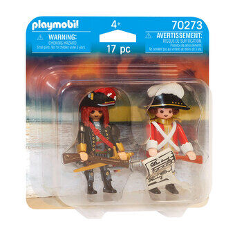 PLAYMOBIL pirater piratkapten och röd kjolsoldat - 70273