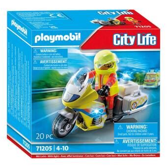 Playmobil City Life Nöd motorcykel med blinkande ljus - 71205