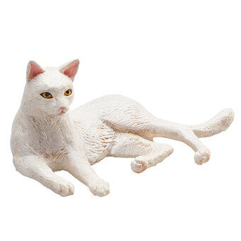 Mojo jordbruksmark liggande katt vit - 387368