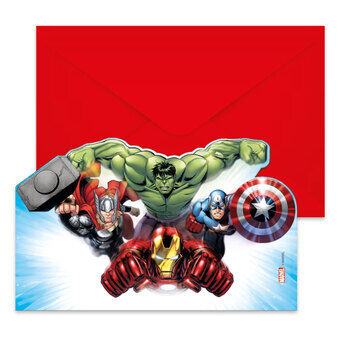 Inbjudningar och kuvert FSC Avengers Infinity Stones, 6 stycken.