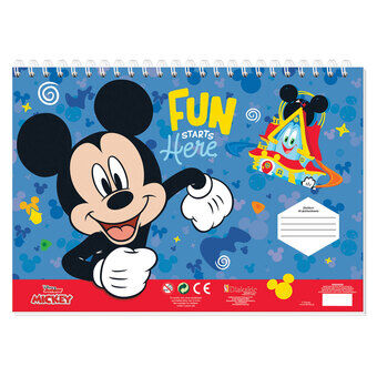 Mickey målarbok med stencil och klistermärken