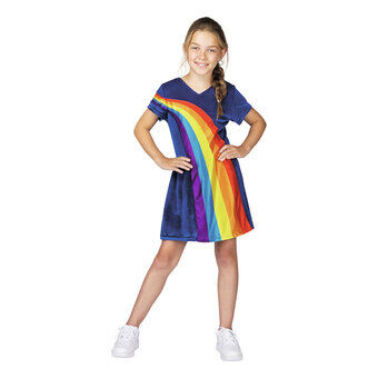 K3 dress up dress - regnbågsblå, 9-11 år
