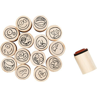 Deco Art Stamps Smile Face, 15 stycken.
