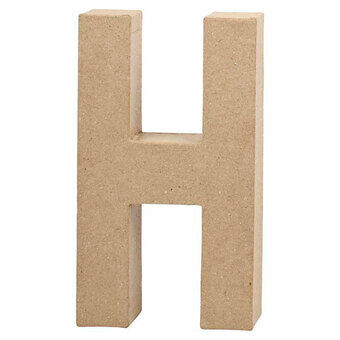 Papper mache bokstav - H, 20,5 cm