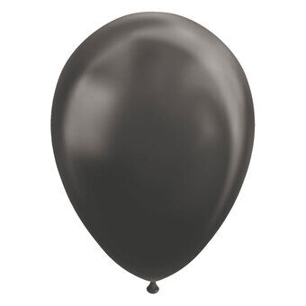 Ballonger Metallic Svart 30cm, 10 stycken.