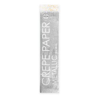 Metalliskt Crepepapper Silver, 50x150cm
