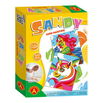 Sandy Sand Målning Enhörning och Sjöjungfru