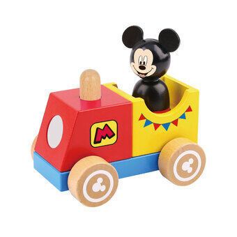 Disney Mickey mouse stacktåg i trä, 4 st.