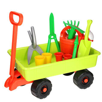 Barnvagn + Trädgårdsredskap