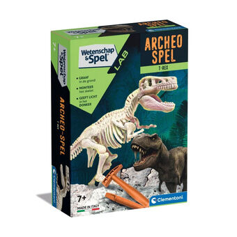 Science & Play Archeo Spel - T-Rex Fluo