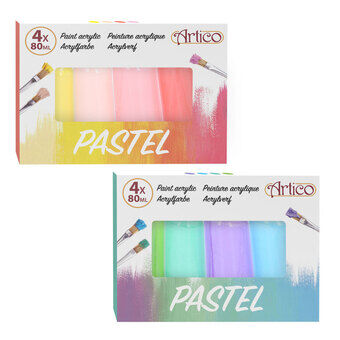 Akrylfärg Pastell, 4 delar.